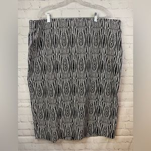 Lane Bryant beautiful black print rayon blend skirt size 26